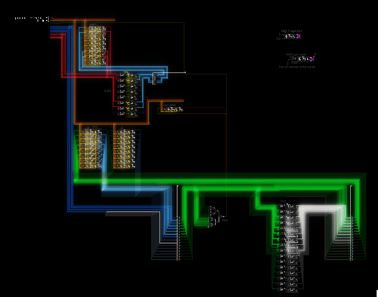 Circuit Artist artwork, a functioning computer constructed from a cellular automaton.