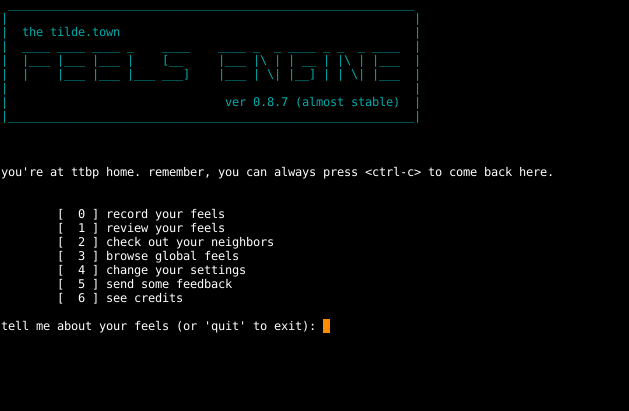 ttbp main menu screenshot 