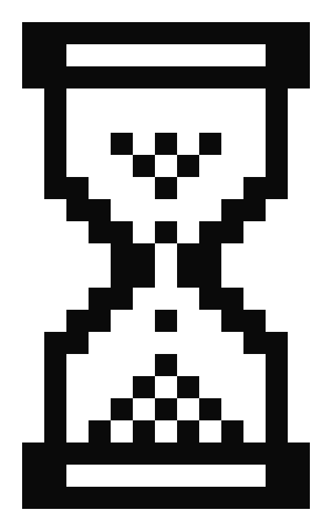 a pixel hourglass (from old Windows cursors)