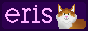 pixel art of an orange and white cat next to the word 'eris'