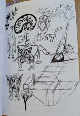 Doodle of animals.
