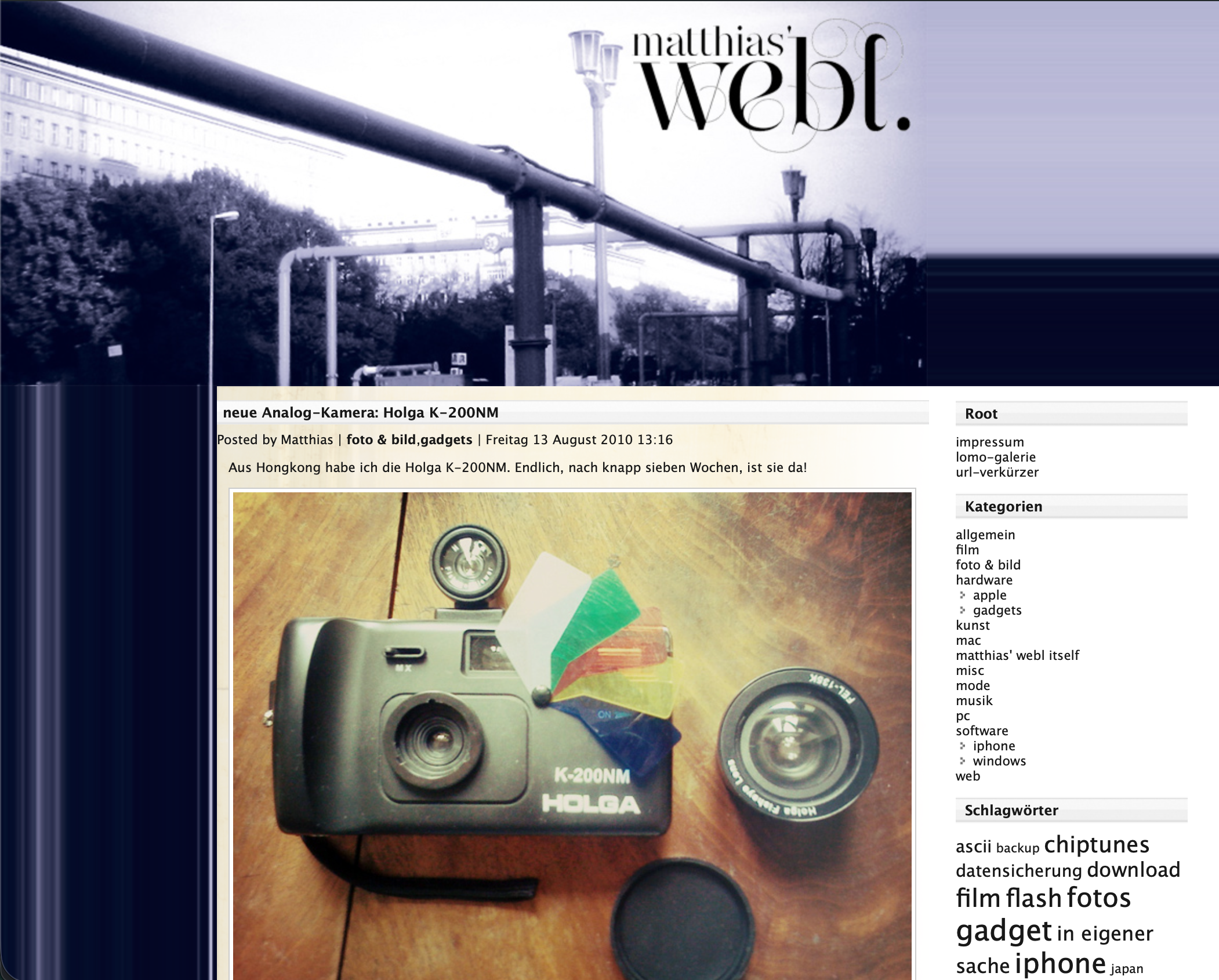 screenshot of mdcp.de/blog as of August 2010