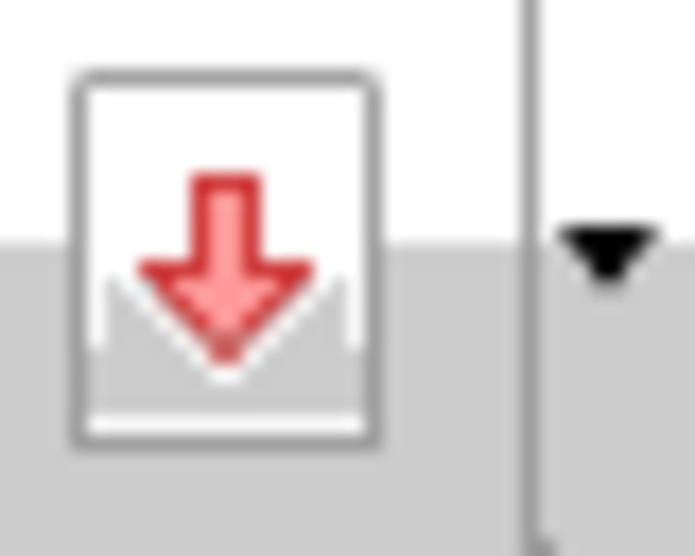 A save icon that is not a floppy disk but instead is a blank sheet of paper with an arrow pointing down