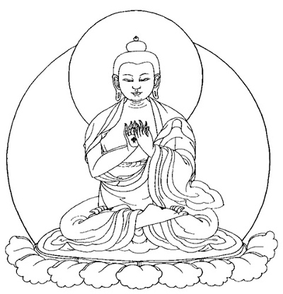 line illustration - the buddha
