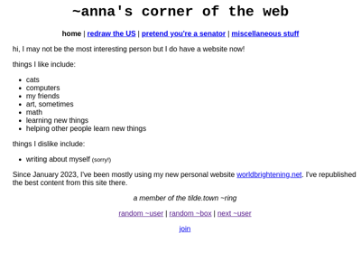 Screenshot of ~anna