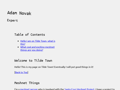 Screenshot of ~anovak