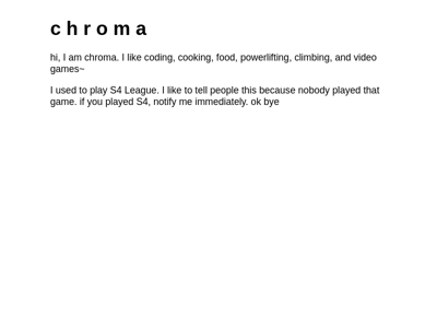 Screenshot of ~chroma