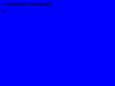 Screenshot of ~crisrobot