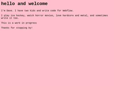 Screenshot of ~davegonzalez
