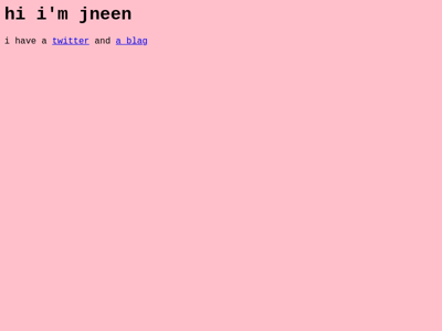 Screenshot of ~jneen
