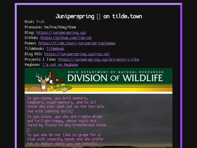 Screenshot of ~juniperspring