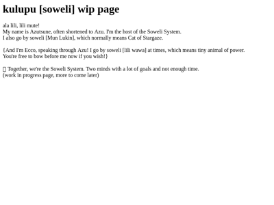 Screenshot of ~kulupusoweli