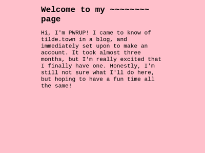 Screenshot of ~pwrup