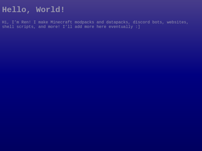 Screenshot of ~ren