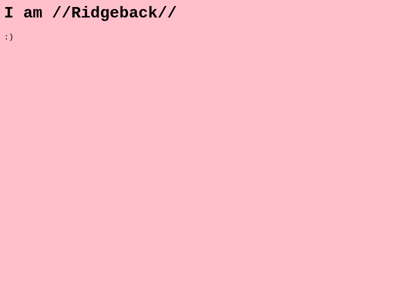 Screenshot of ~ridgeback
