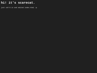 Screenshot of ~scarecat