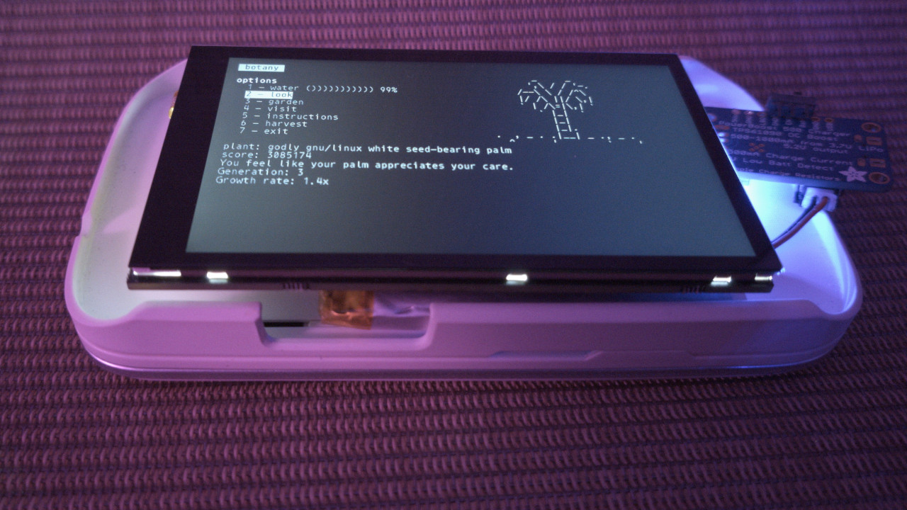 Picture of the Pi Zero Portable Terminal System™ in its closed state
