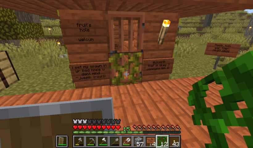 placing vines on doors