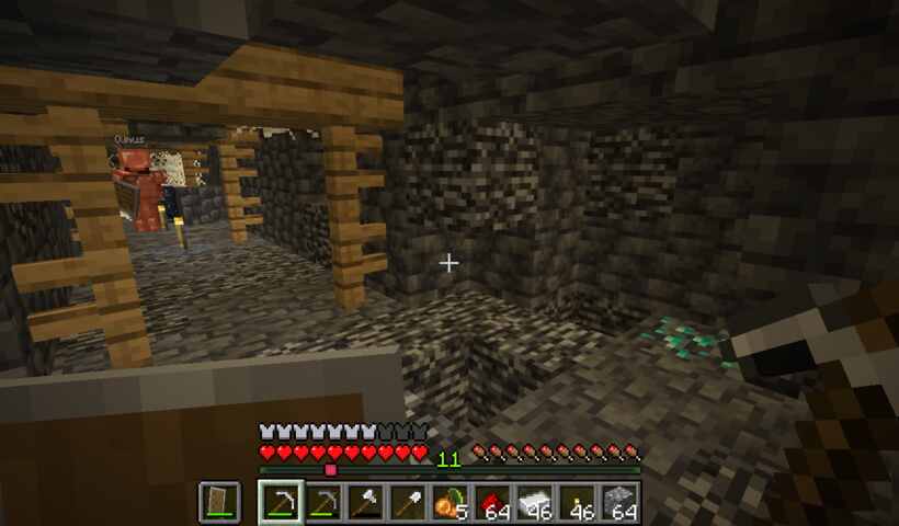 diamonds in mineshaft