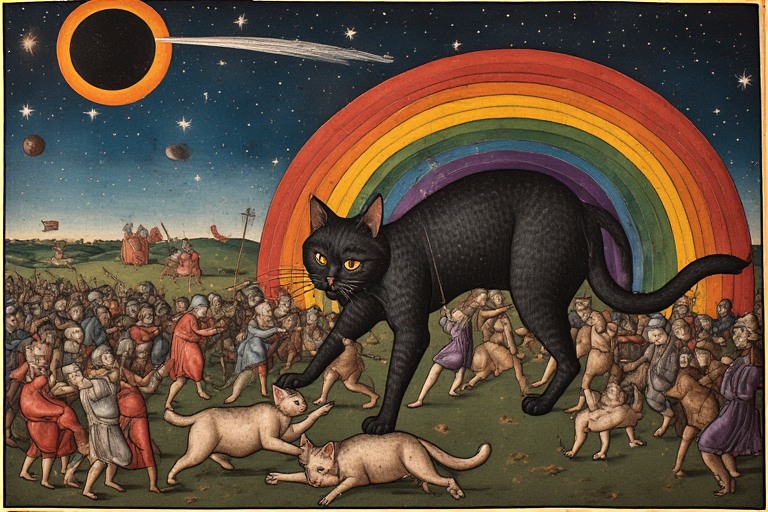 Painbows also are associated with another force of destruction: cats