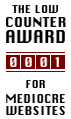 The Low Counter Award for Mediocre Websites