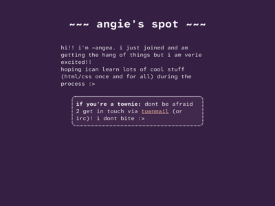 Screenshot of ~angea