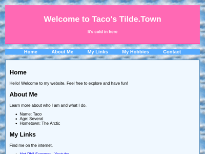 Screenshot of ~arctictaco
