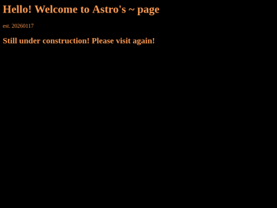 Screenshot of ~astro
