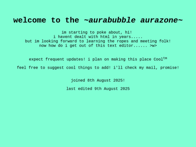 Screenshot of ~aurabubble
