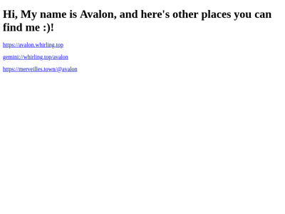 Screenshot of ~avalon