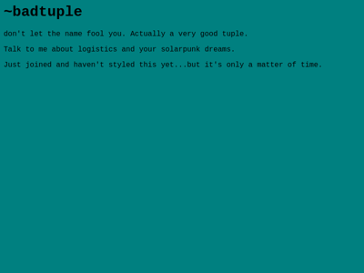 Screenshot of ~badtuple