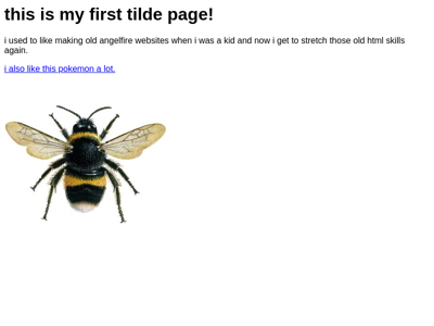 Screenshot of ~bees