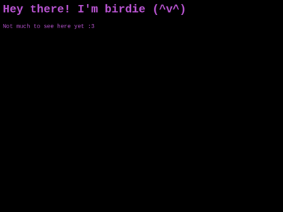 Screenshot of ~birdie