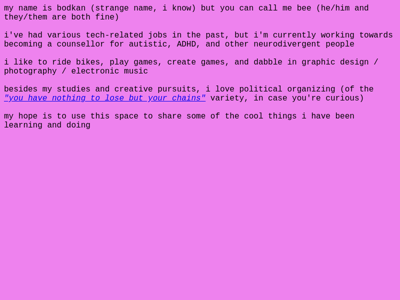 Screenshot of ~bodkan