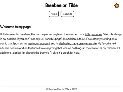 Screenshot of ~breebee