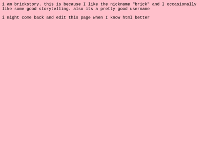 Screenshot of ~brickstory