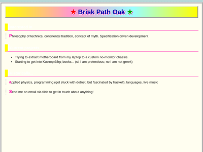 Screenshot of ~briskpathoak