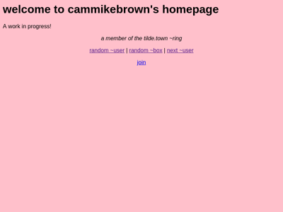 Screenshot of ~cammikebrown