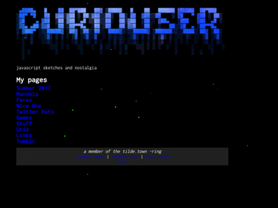 Screenshot of ~curiouser