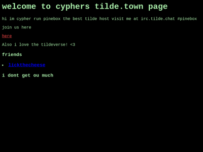 Screenshot of ~cypher