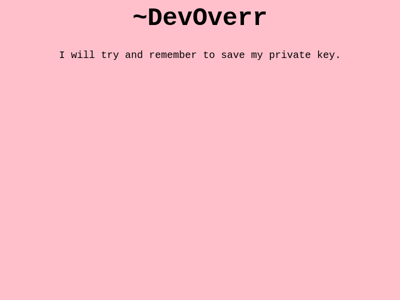 Screenshot of ~devoverr