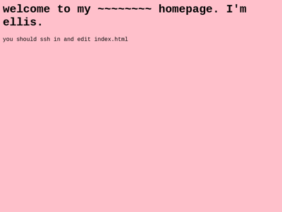 Screenshot of ~ellis