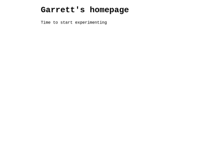 Screenshot of ~garrettc