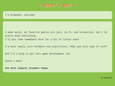 Screenshot of ~gramabox