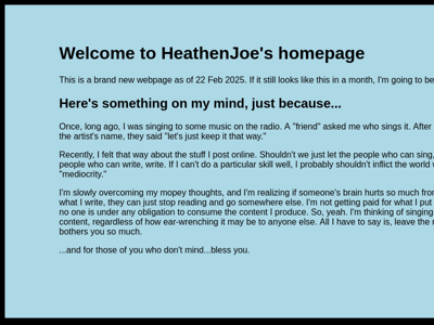 Screenshot of ~heathenjoe