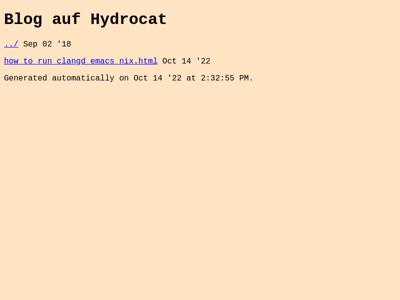 Screenshot of ~hydrocat