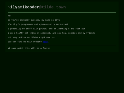 Screenshot of ~ilyamikcoder