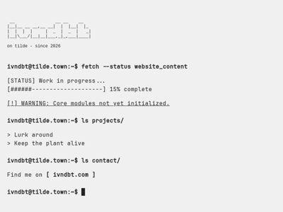Screenshot of ~ivndbt
