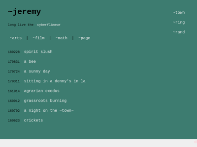 Screenshot of ~jeremy