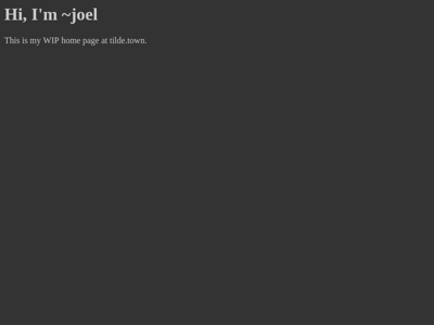 Screenshot of ~joel